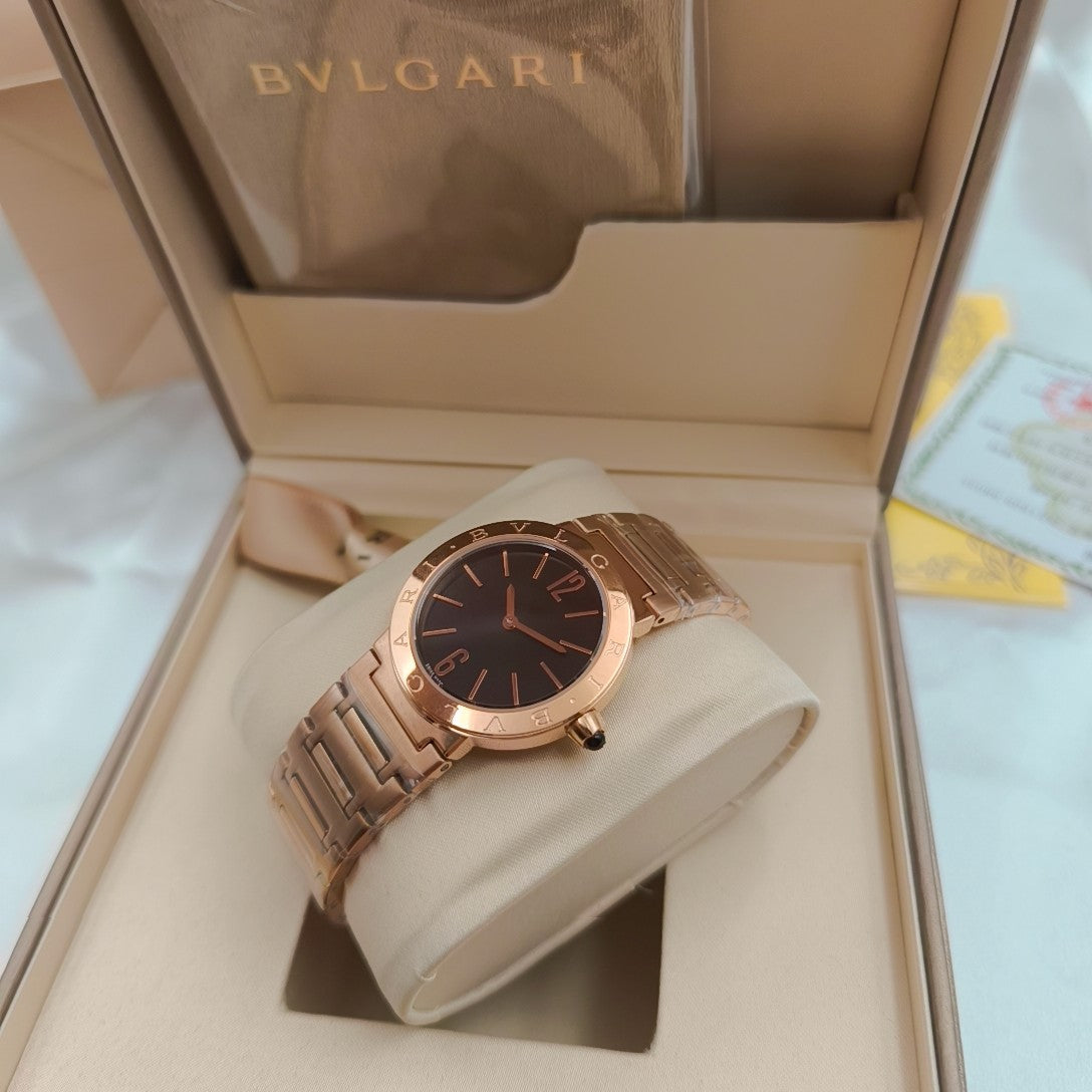 BVLGARI 33mm Pink Gold Case