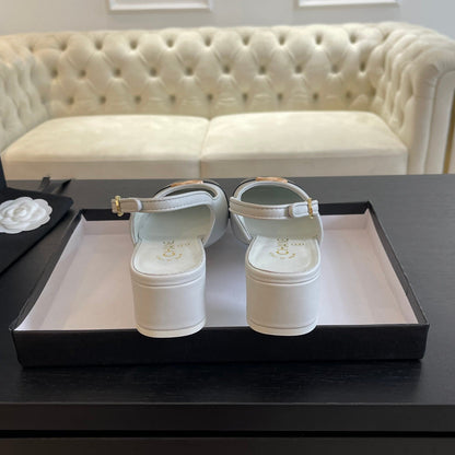cc slingback 50 white black calfskin