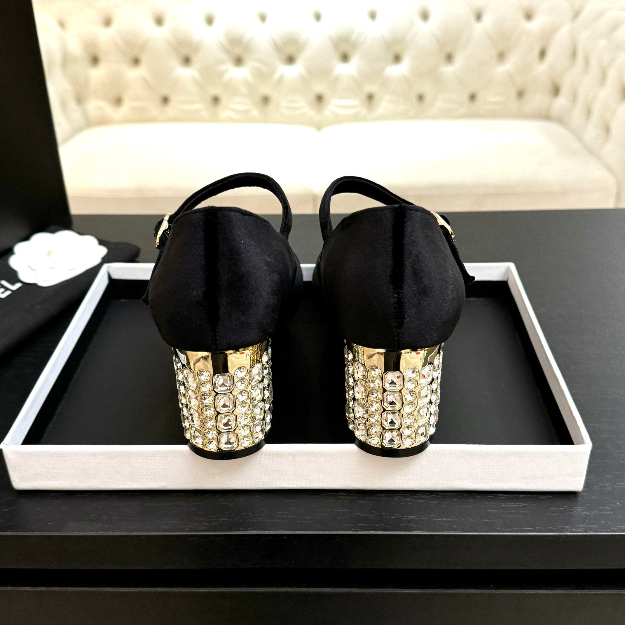 CC 2026 Mary Jane 65 Black Velvet Leather 700642