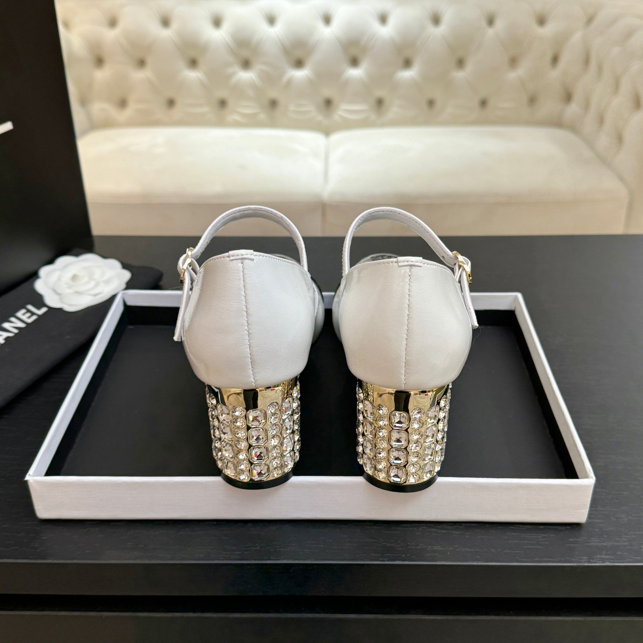 CC 2026 Mary Jane 65 White Black Patent Leather 700643