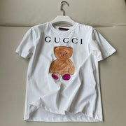 Gucci 25 Bear T-shirt White Brown Cotton