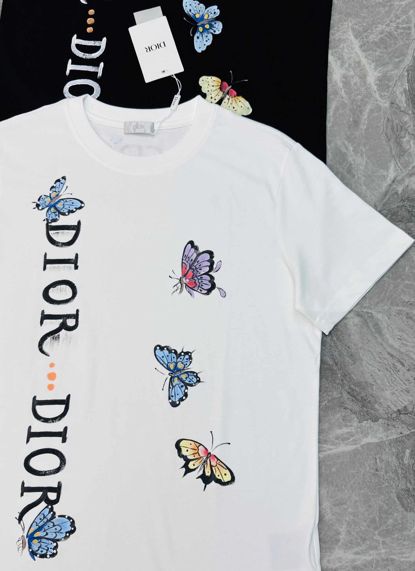 CD 2026 Streetwear T-shirt Butterfly Cotton 316509
