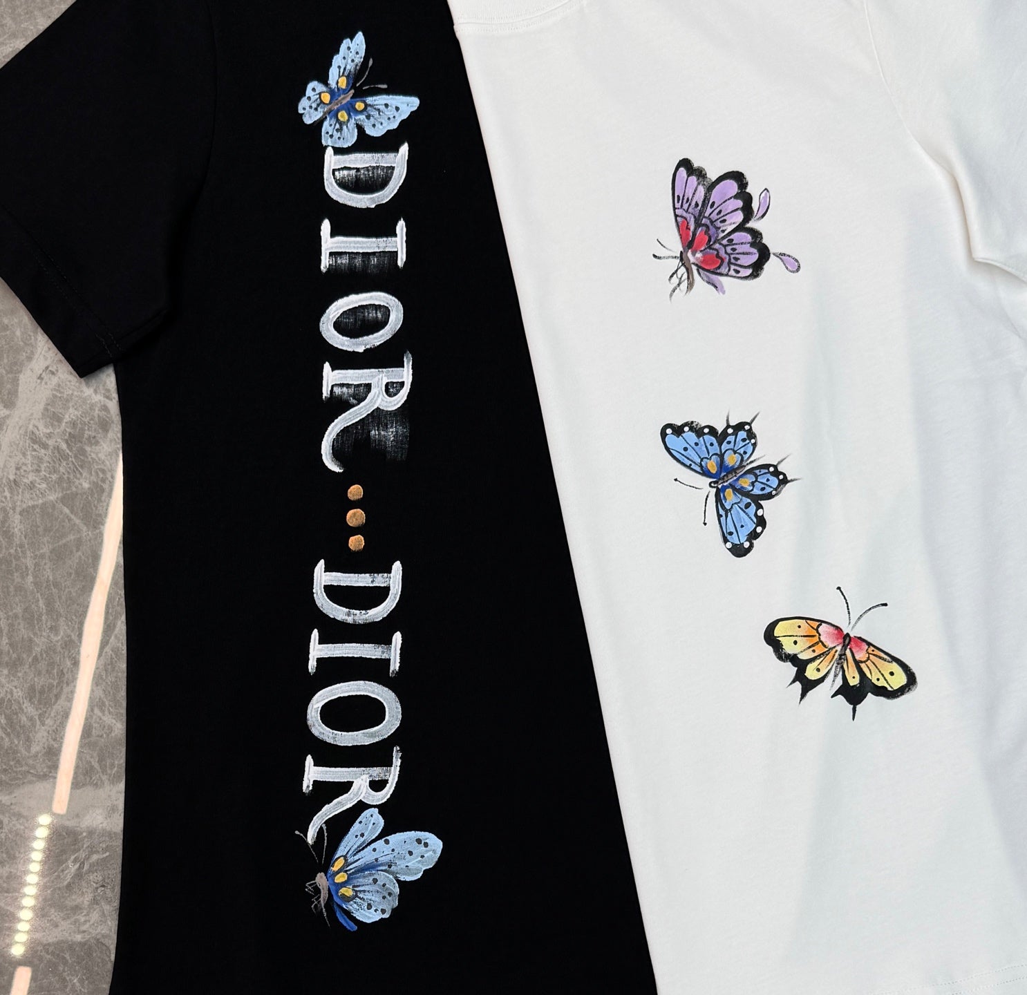 CD 2026 Streetwear T-shirt Butterfly Cotton 316509