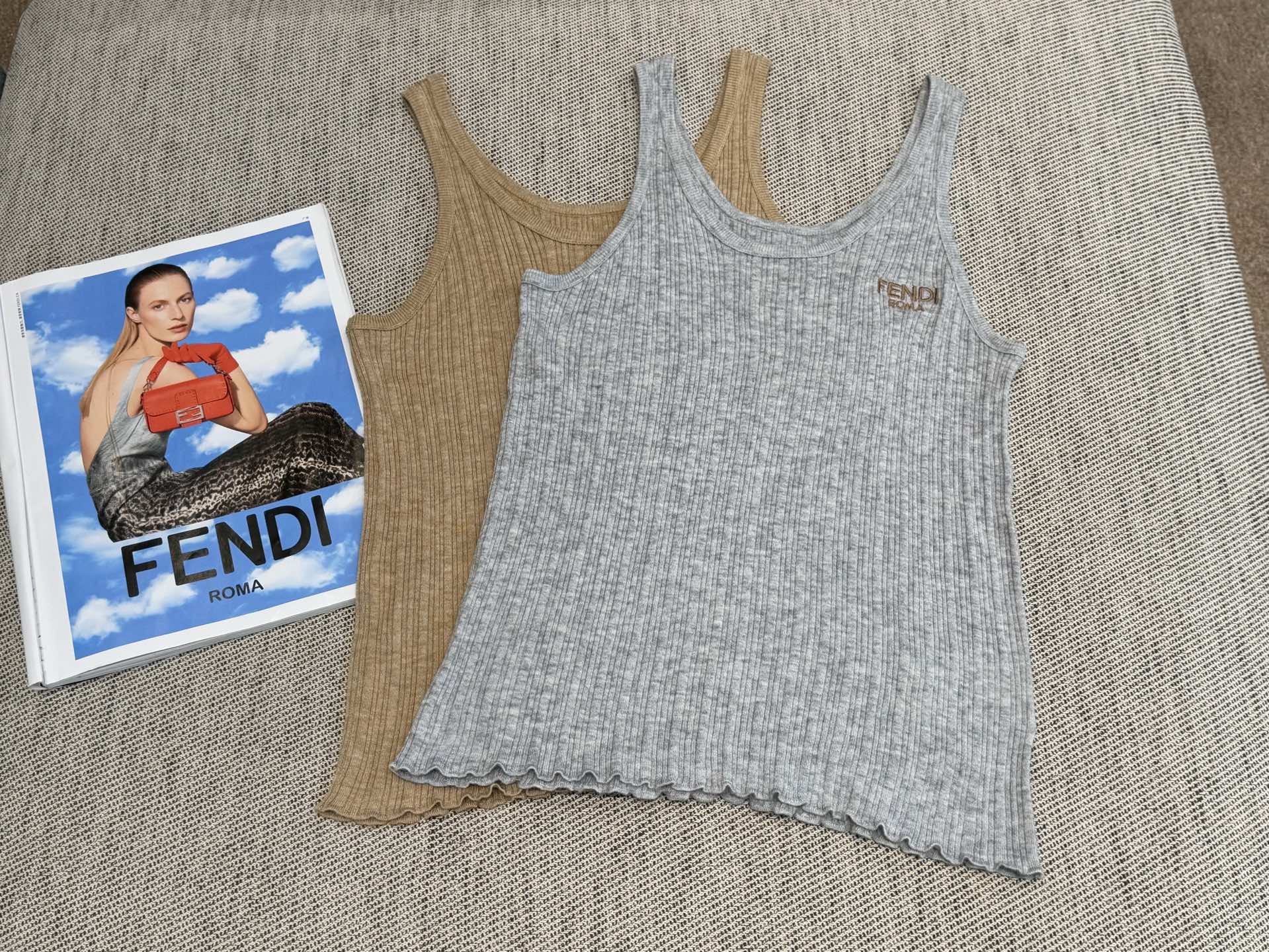 Fendi Tank Top Wool Fabric 232704