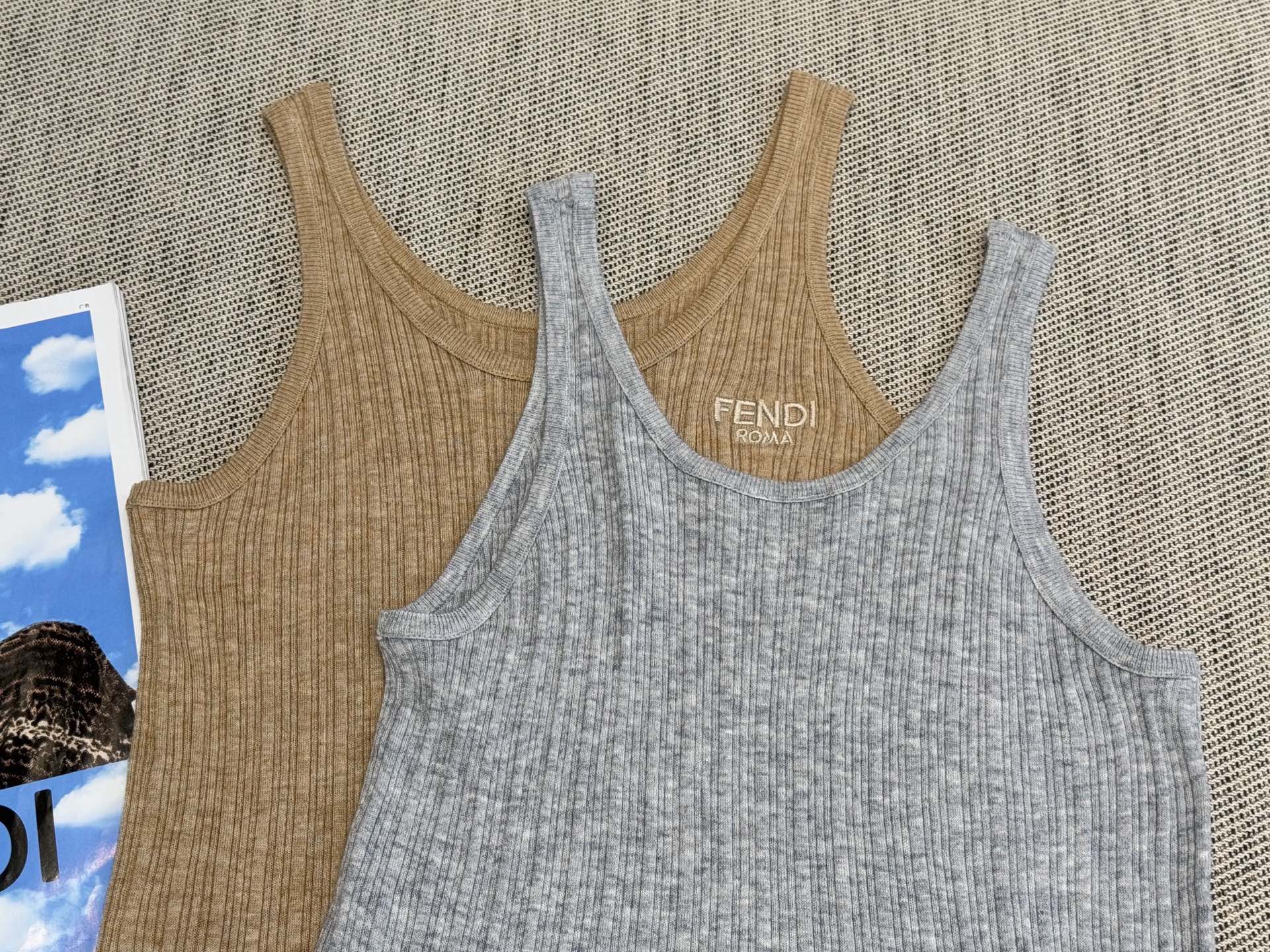 Fendi Tank Top Wool Fabric 232704