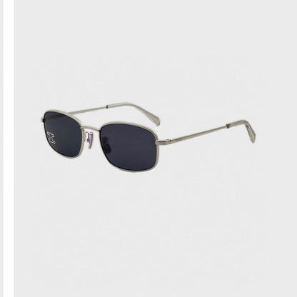 TRIOMPHE RHINESTONE SUNGLASS CL40285U IN METAL WITH CRYSTALS