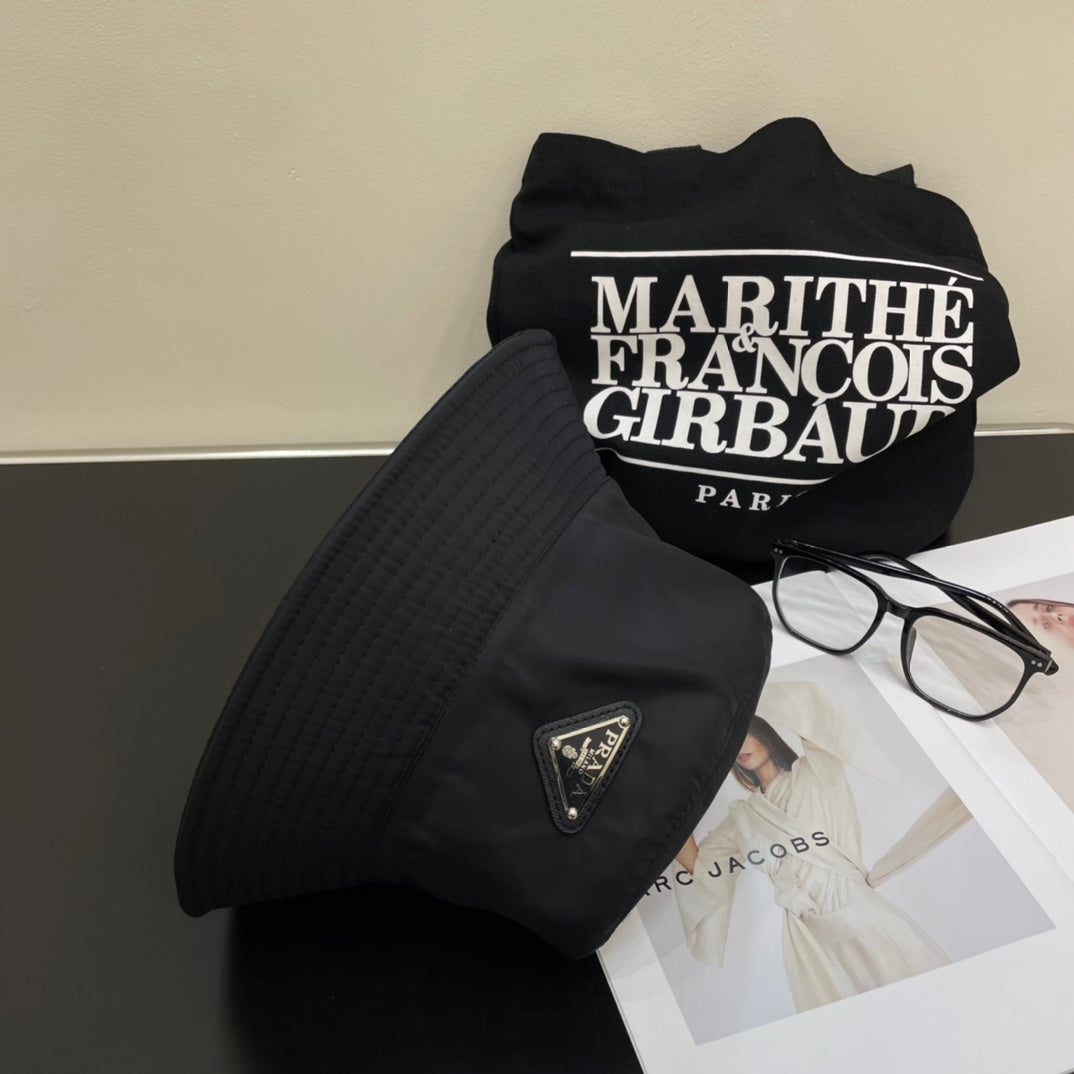 Prada Black Nylon Bucket Hat 269043