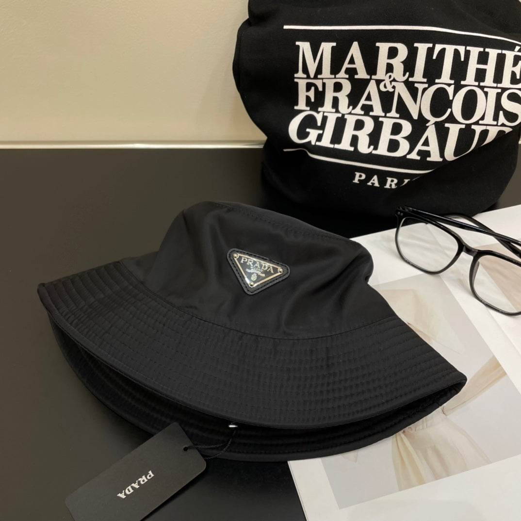 Prada Black Nylon Bucket Hat 269043