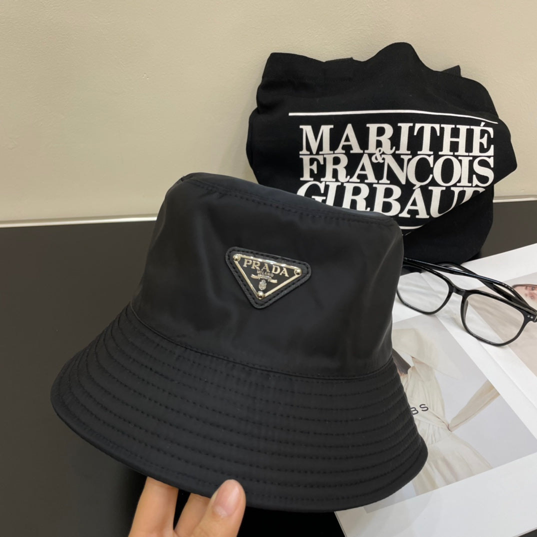 Prada Black Nylon Bucket Hat 269043