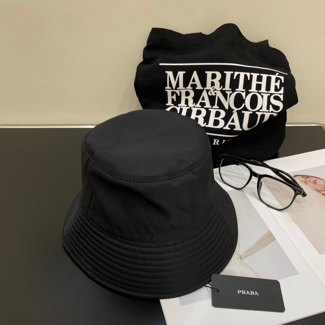 Prada Black Nylon Bucket Hat 269043