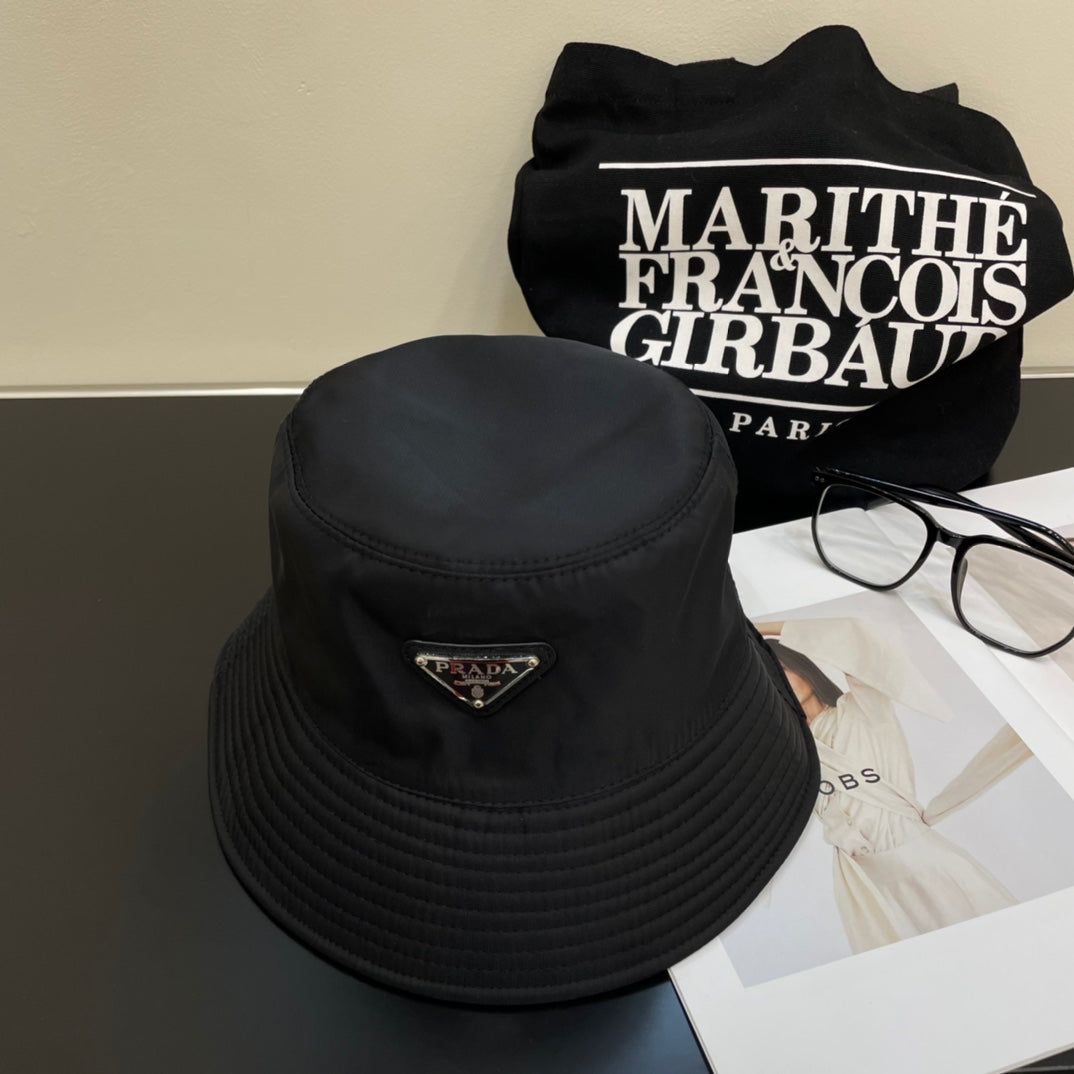 Prada Black Nylon Bucket Hat 269043