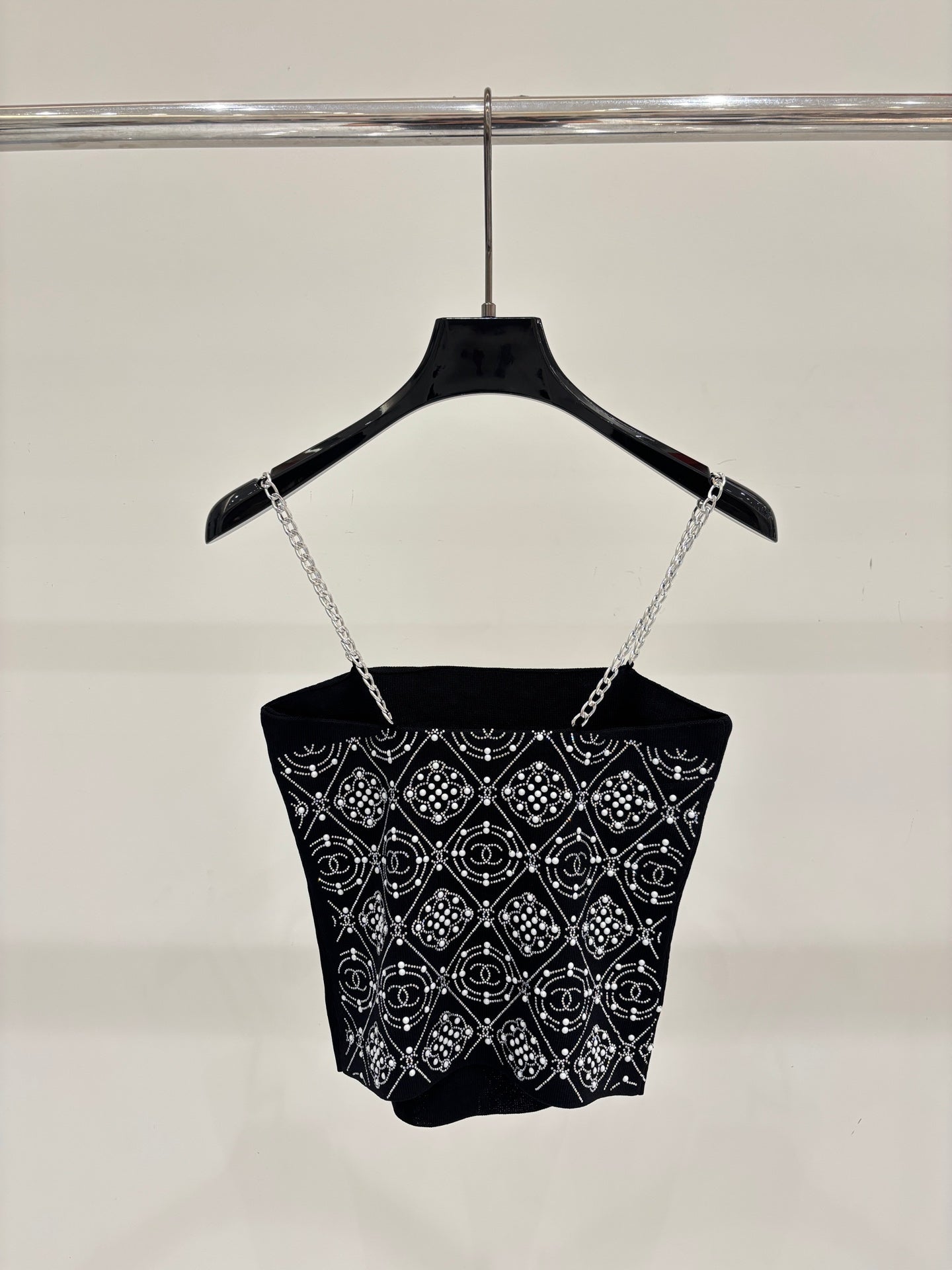 Chanel 2026 Camisole Black mix White Tencel 394727