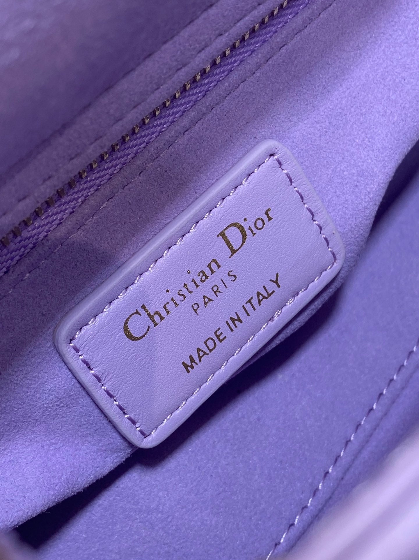 Dior 2026 Mini Lady Dior Bag Purple Lambskin 247396