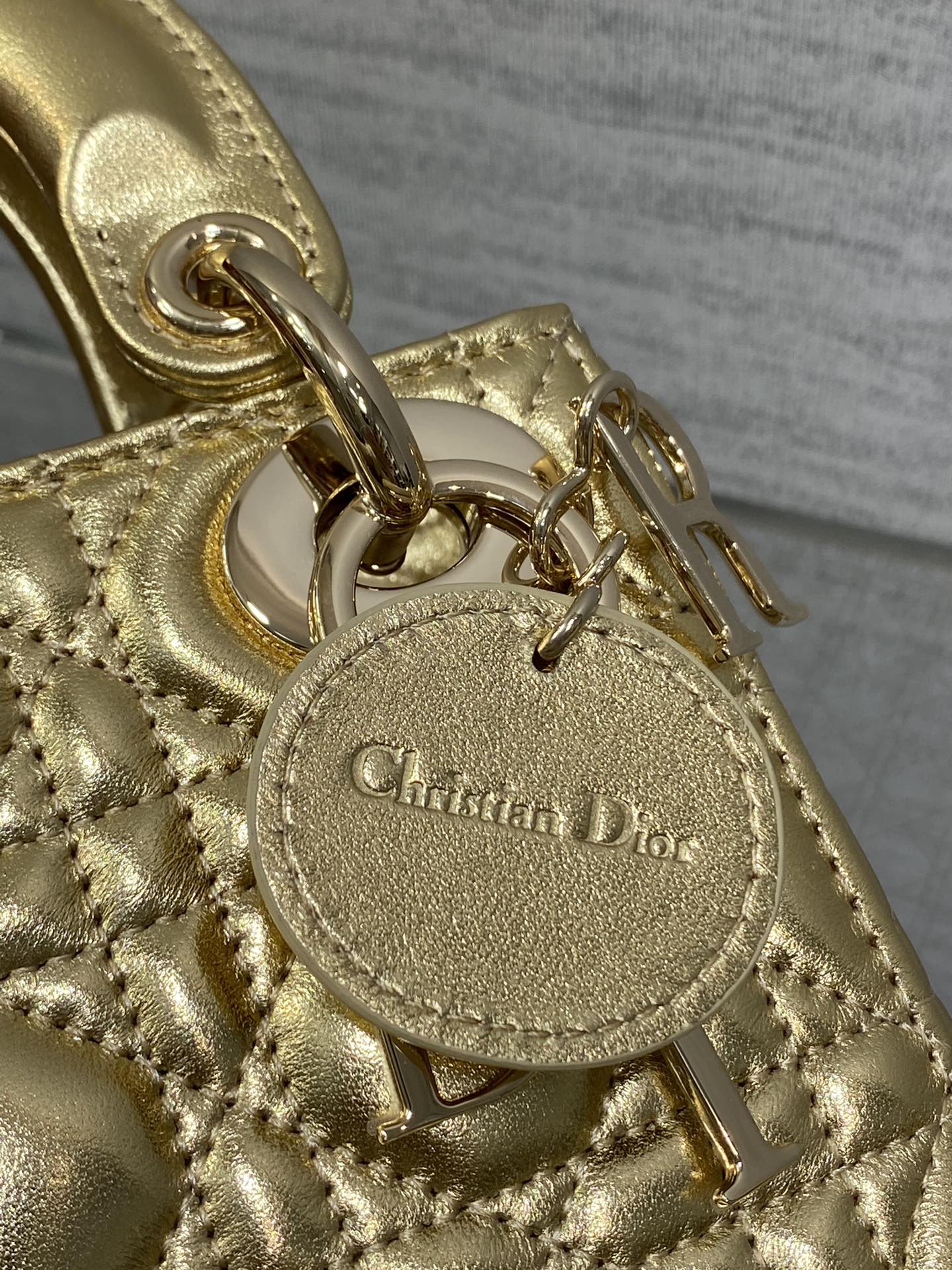 Dior 2026 Mini Lady Dior Bag Gold Lambskin 270893