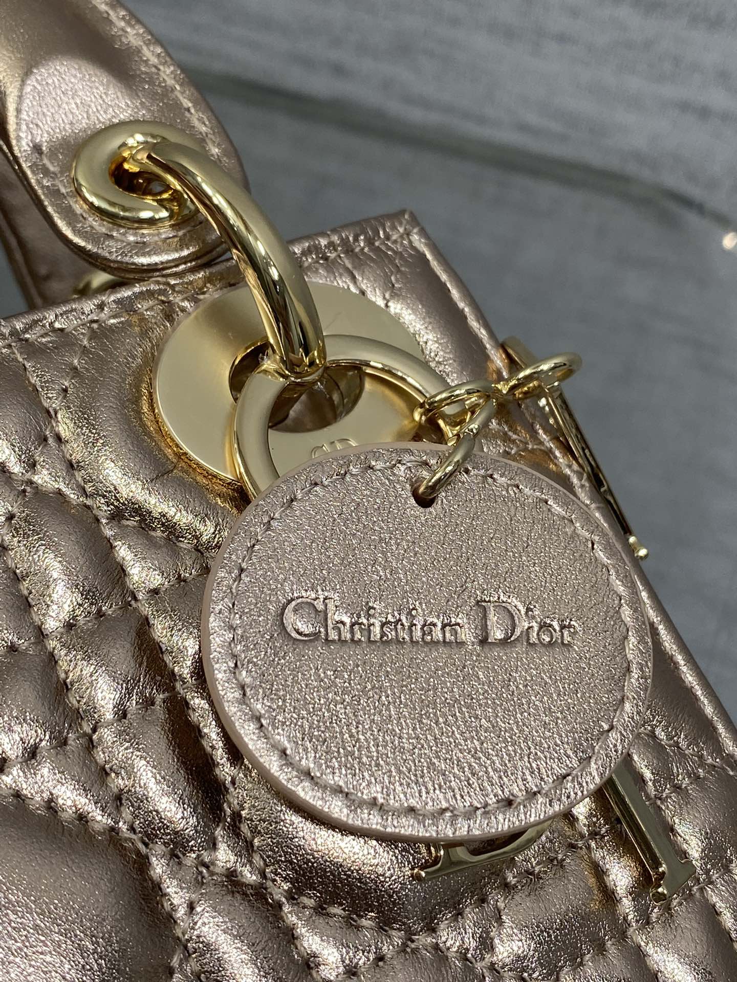 Dior 2026 Mini Lady Dior Bag Rose Gold Lambskin 270518