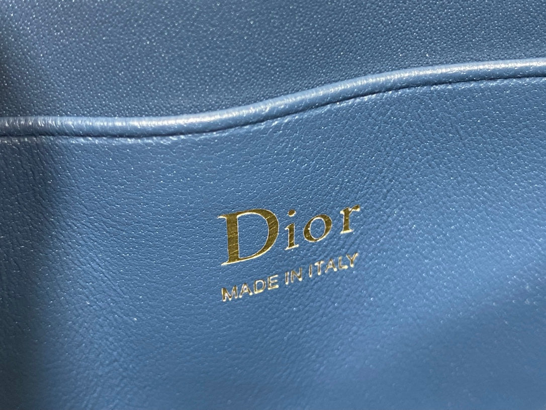 Dior 2026 My Dior Bag 21cm Navy Blue Lambskin 289008