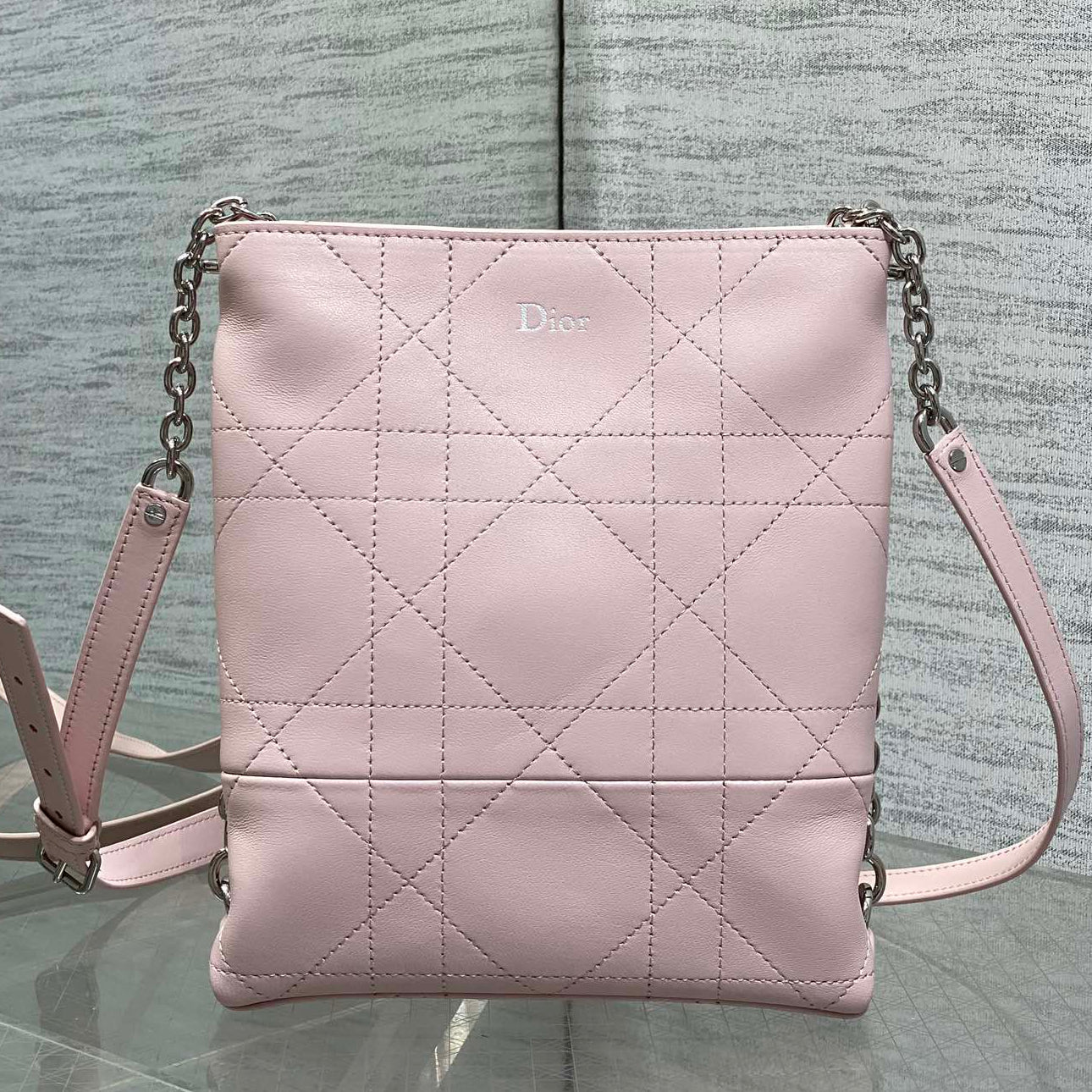 Dior 2026 Trianon Hobo Chain Bag 21cm Lambskin 289177
