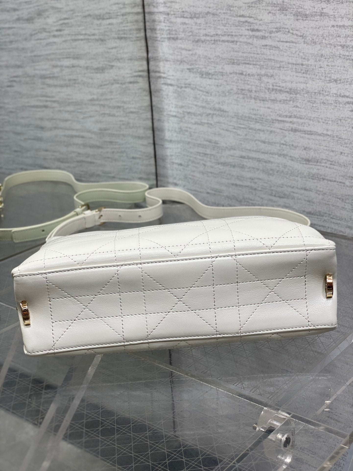 Dior 2026 Trianon Bag 25cm White Lambskin 286604