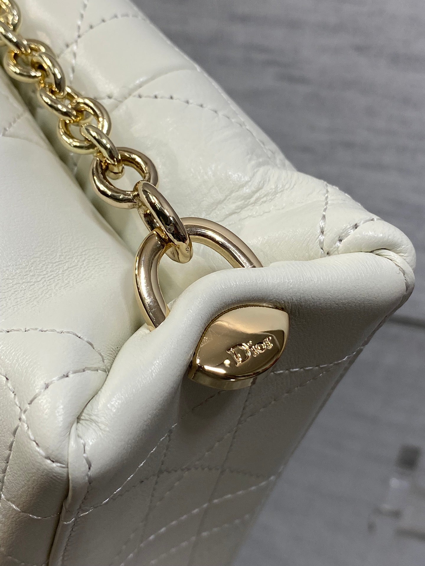 Dior 2026 Trianon Bag 25cm White Lambskin 286604