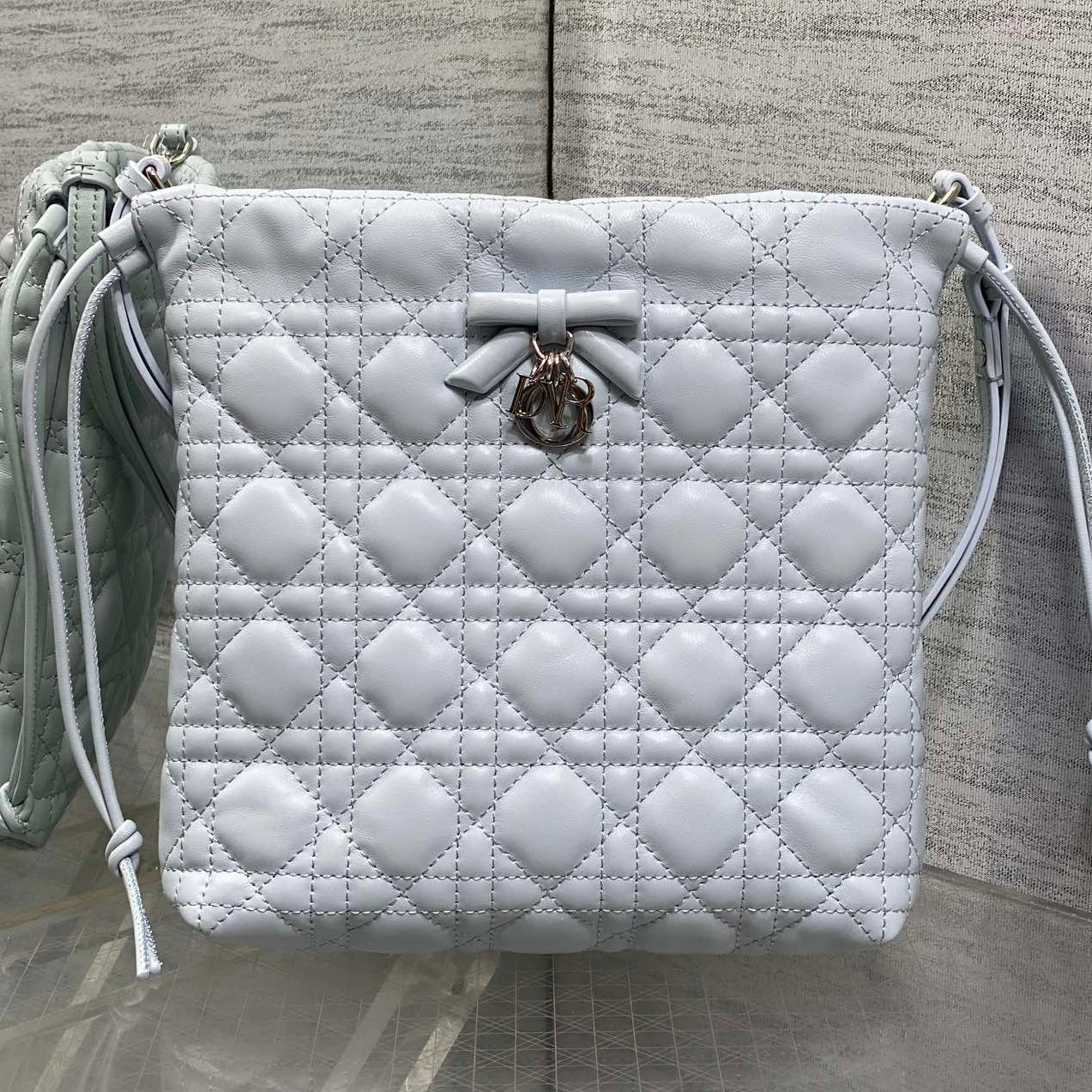 Dior 2026 Bow Adiorable Quilted Lucky Bag 22cm Cannage Lambskin
