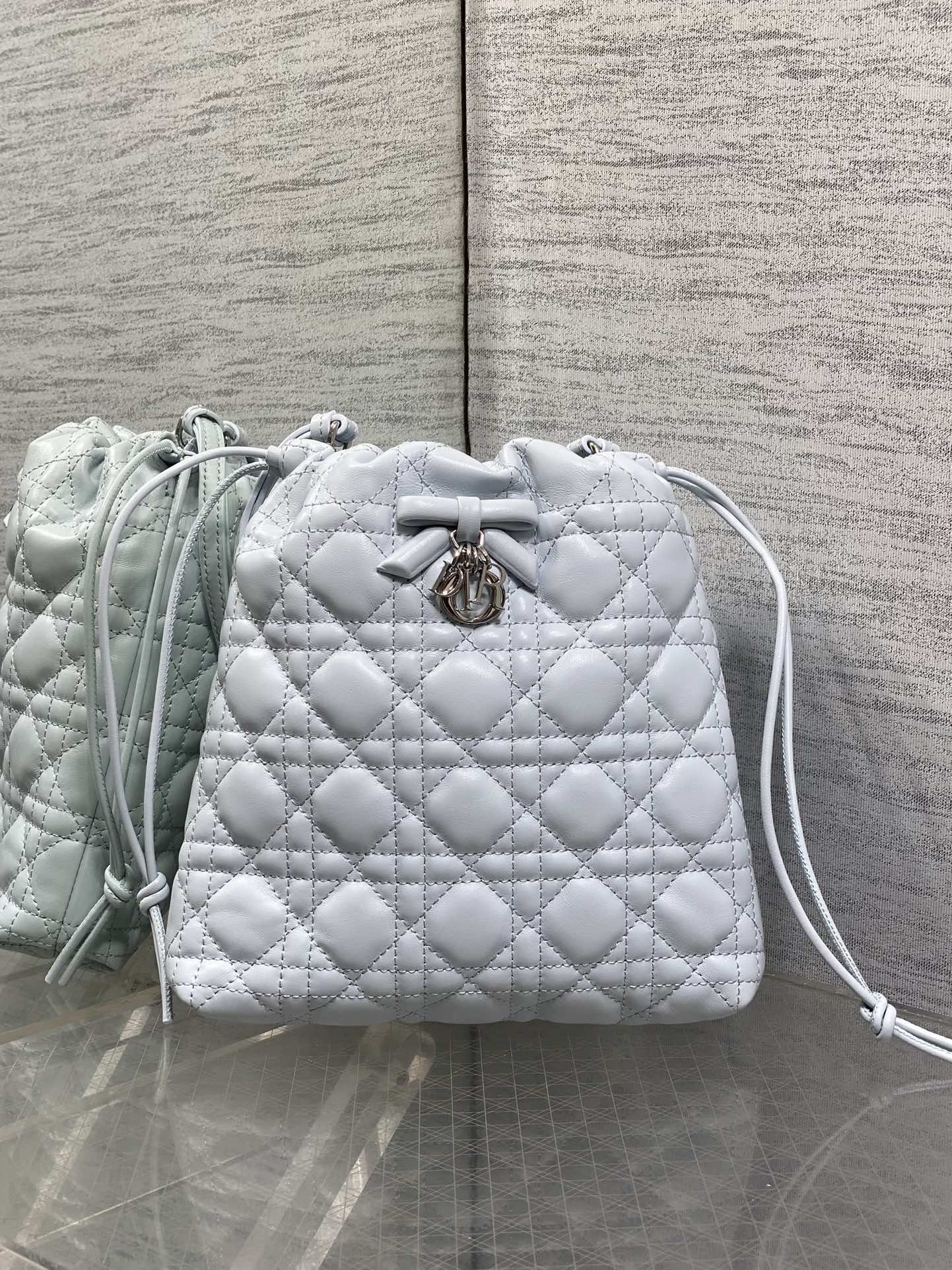 Dior 2026 Bow Adiorable Quilted Lucky Bag 22cm Cannage Lambskin
