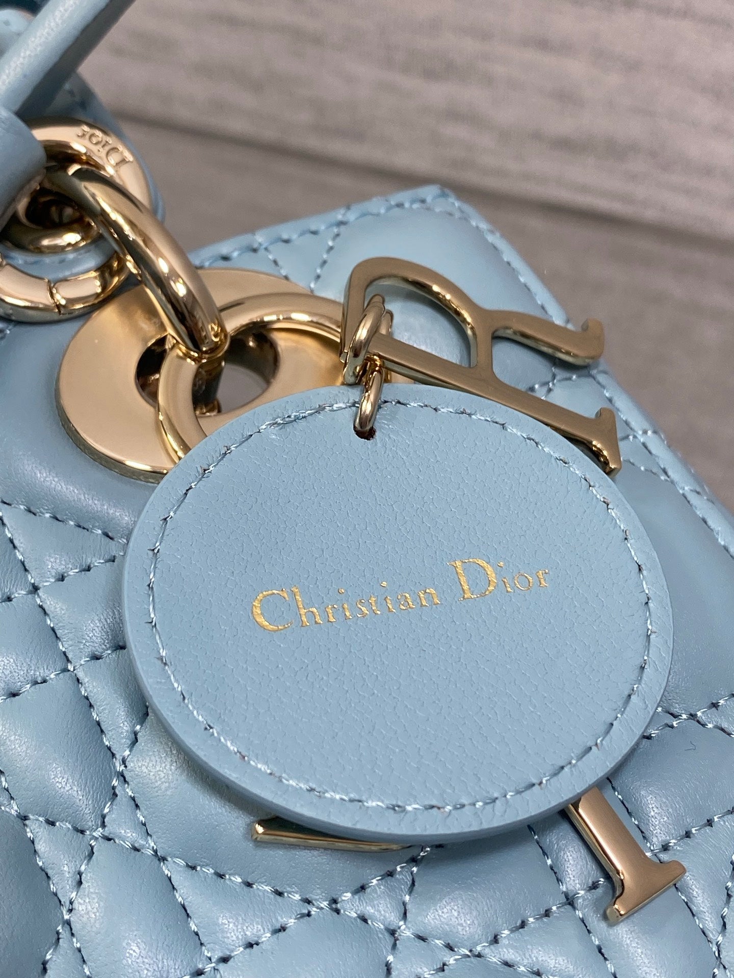 Dior 2026 Bow Lady Dior Tourmaline Blue Cannage Lambskin 289166