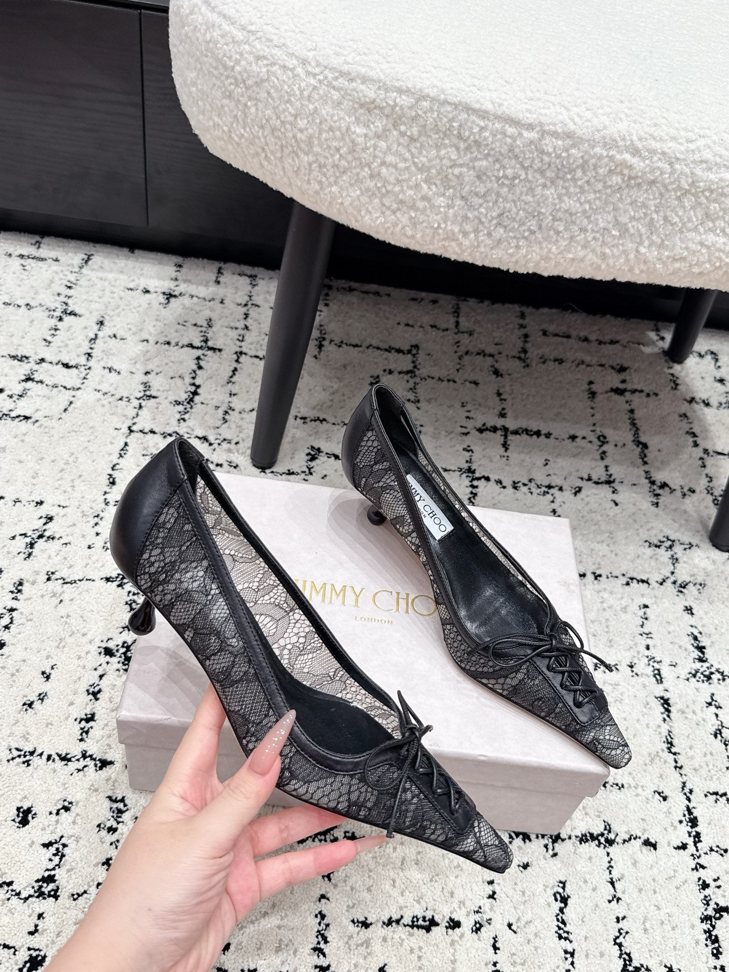 Jimmy Choo 2026 Scarlett Pumps 45mm Lace 908424