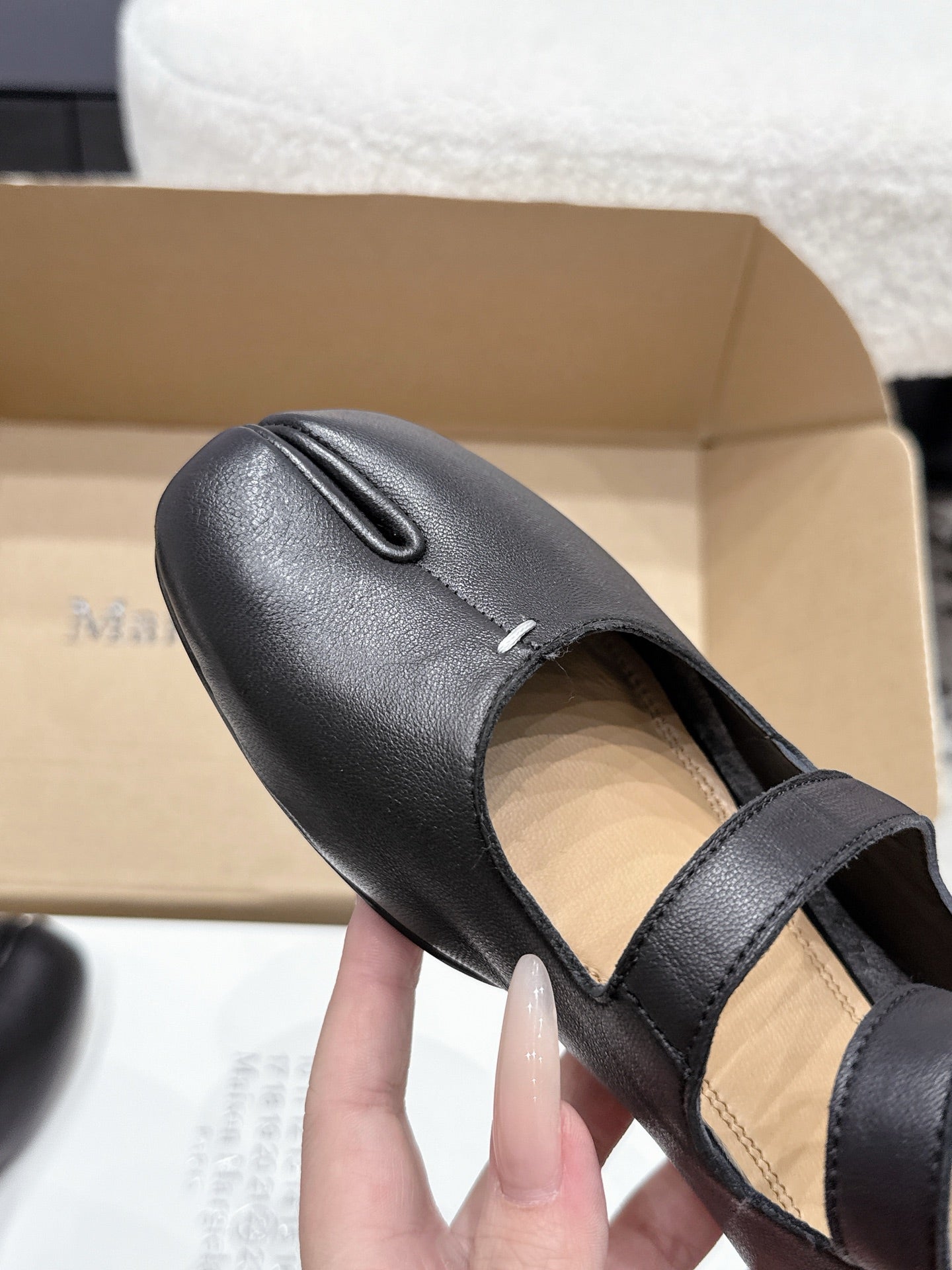 Maison Margiela 2026 Mary Jane Ballet Flat Sheepskin 923257