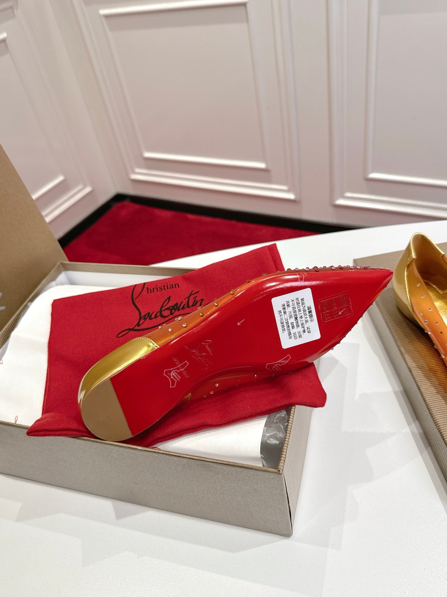 Christian Louboutin 2026 Miss Z Degrastrass Ombré Flats Effect PVC Lambskin 780431