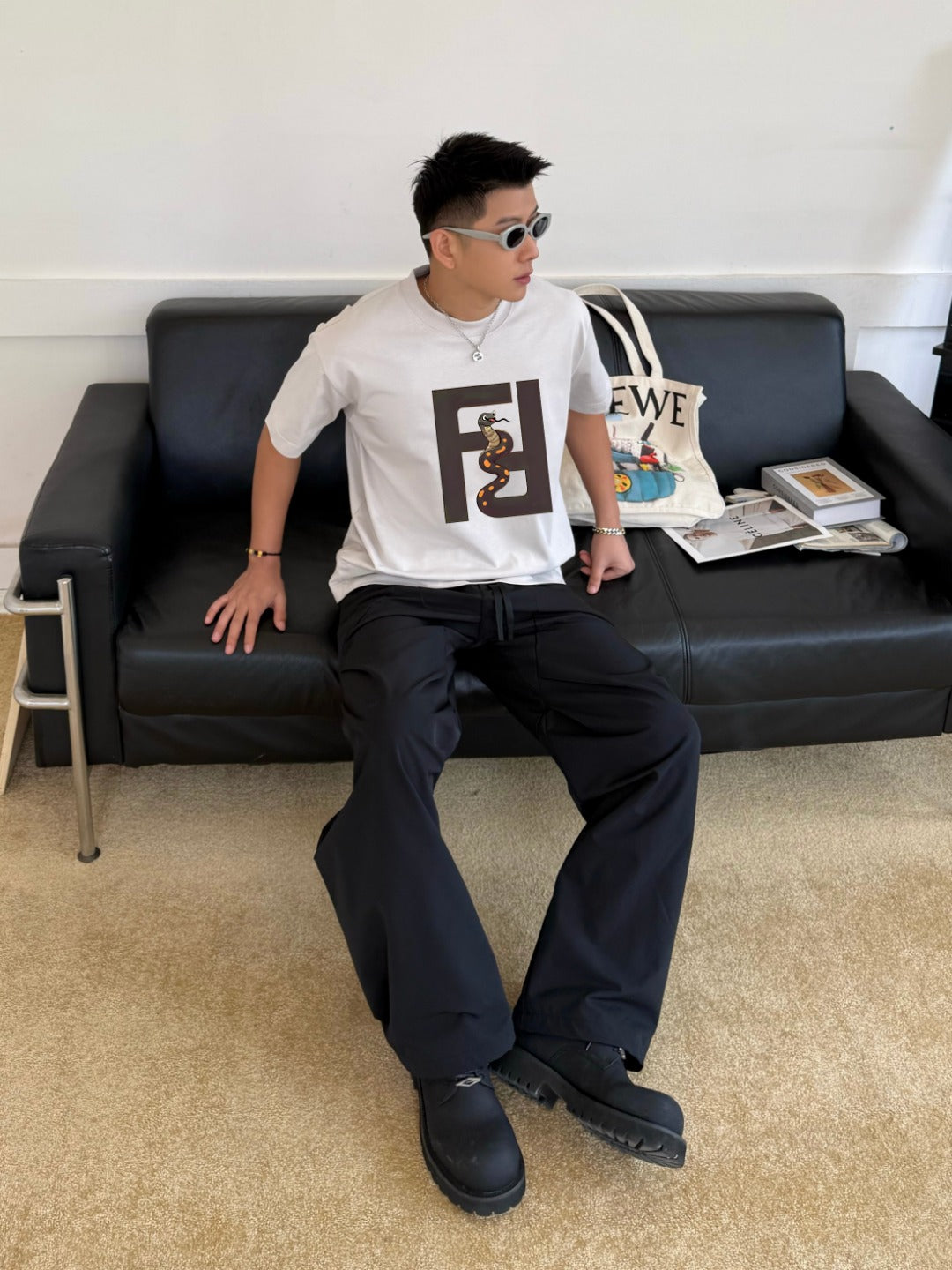 Fendi 2026 Men's Short-Sleeve T-Shirt Cotton 806084