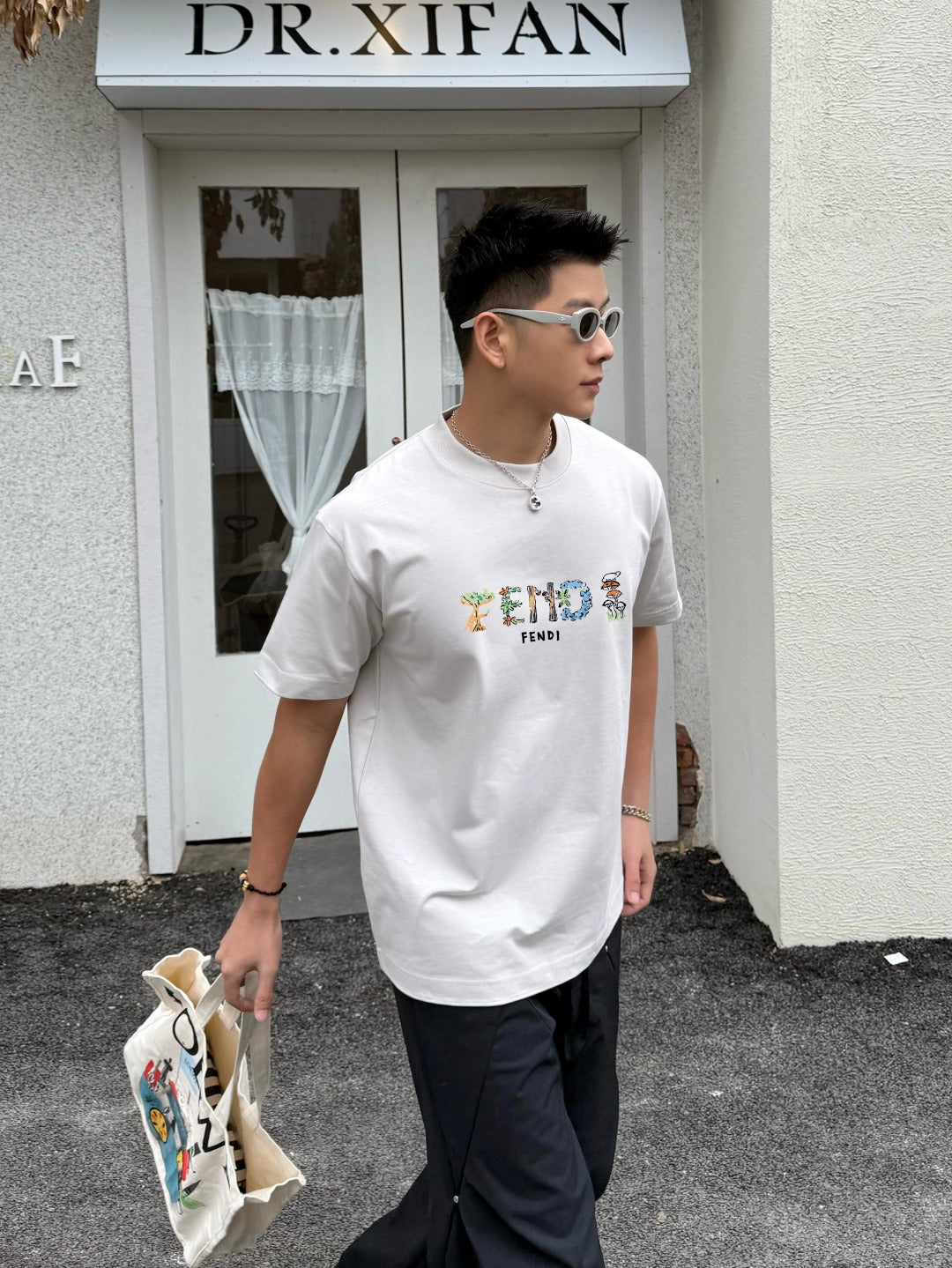 Fendi 2026 Men's Short-Sleeve T-Shirt Cotton 806108
