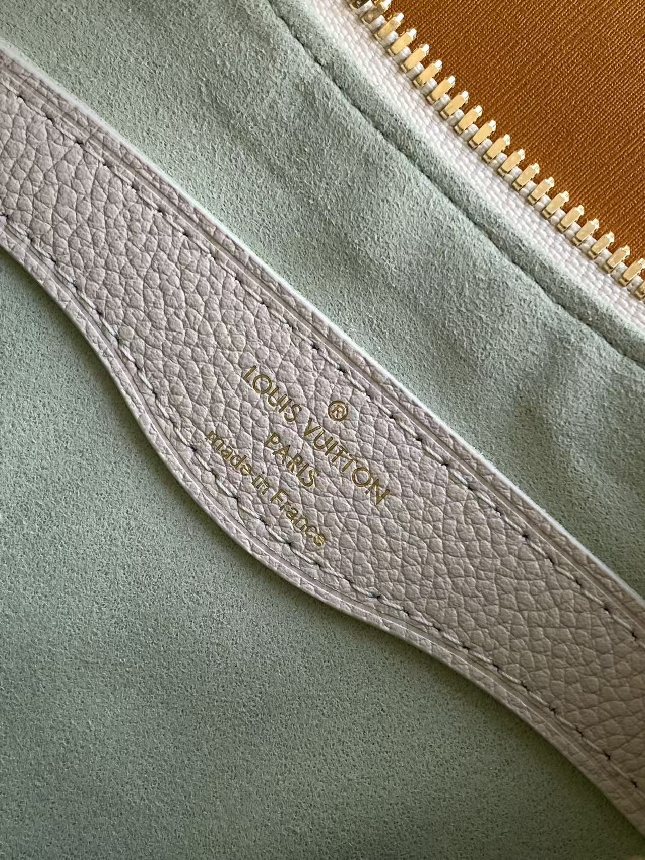 LV 2026 Boulogne PM Bag 29cm Cream Green Monogram Empreinte Leather 281403