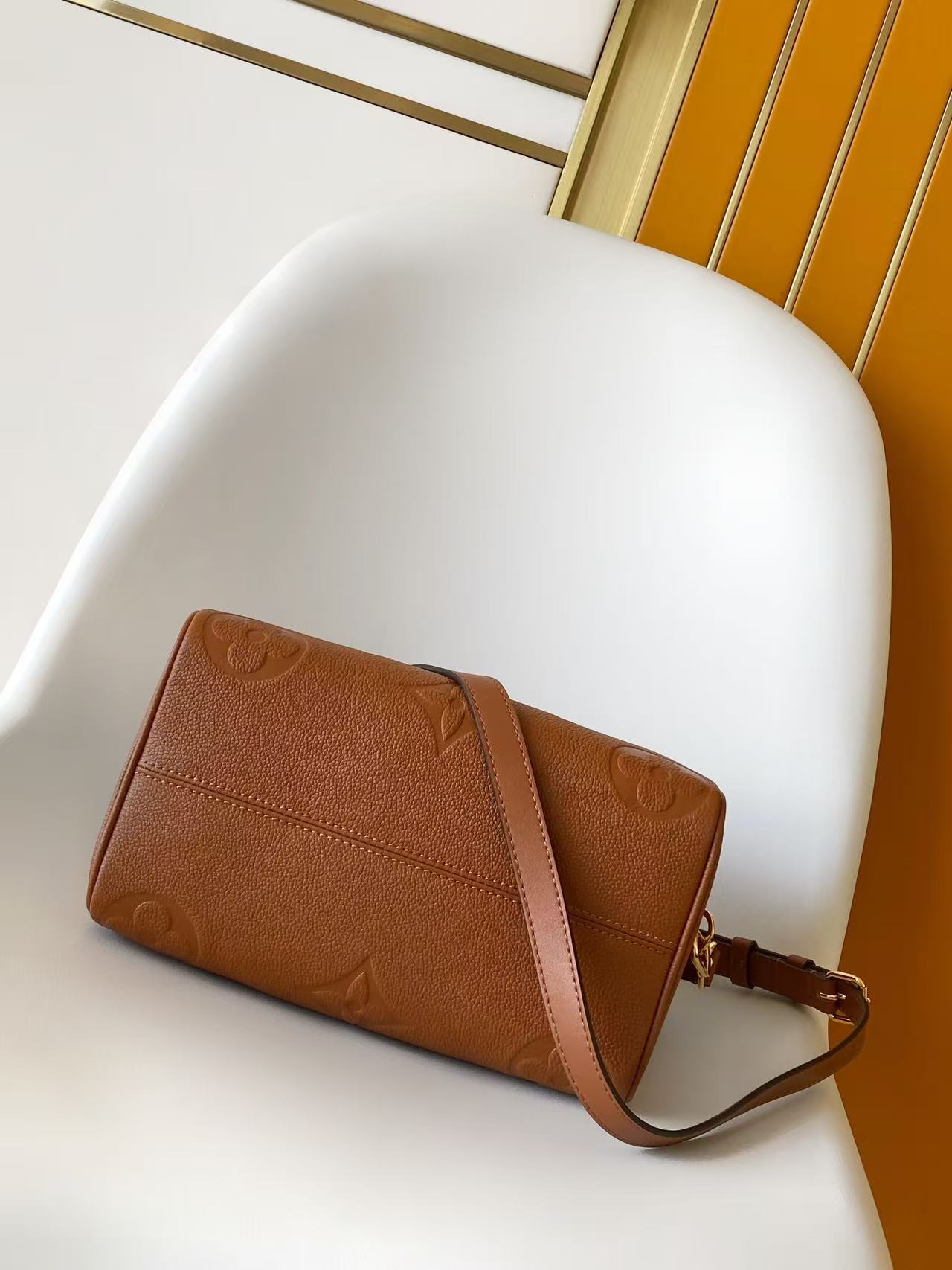 LV 2026 Speedy Soft Bag 25cm Brown Monogram Empreinte Leather 281435