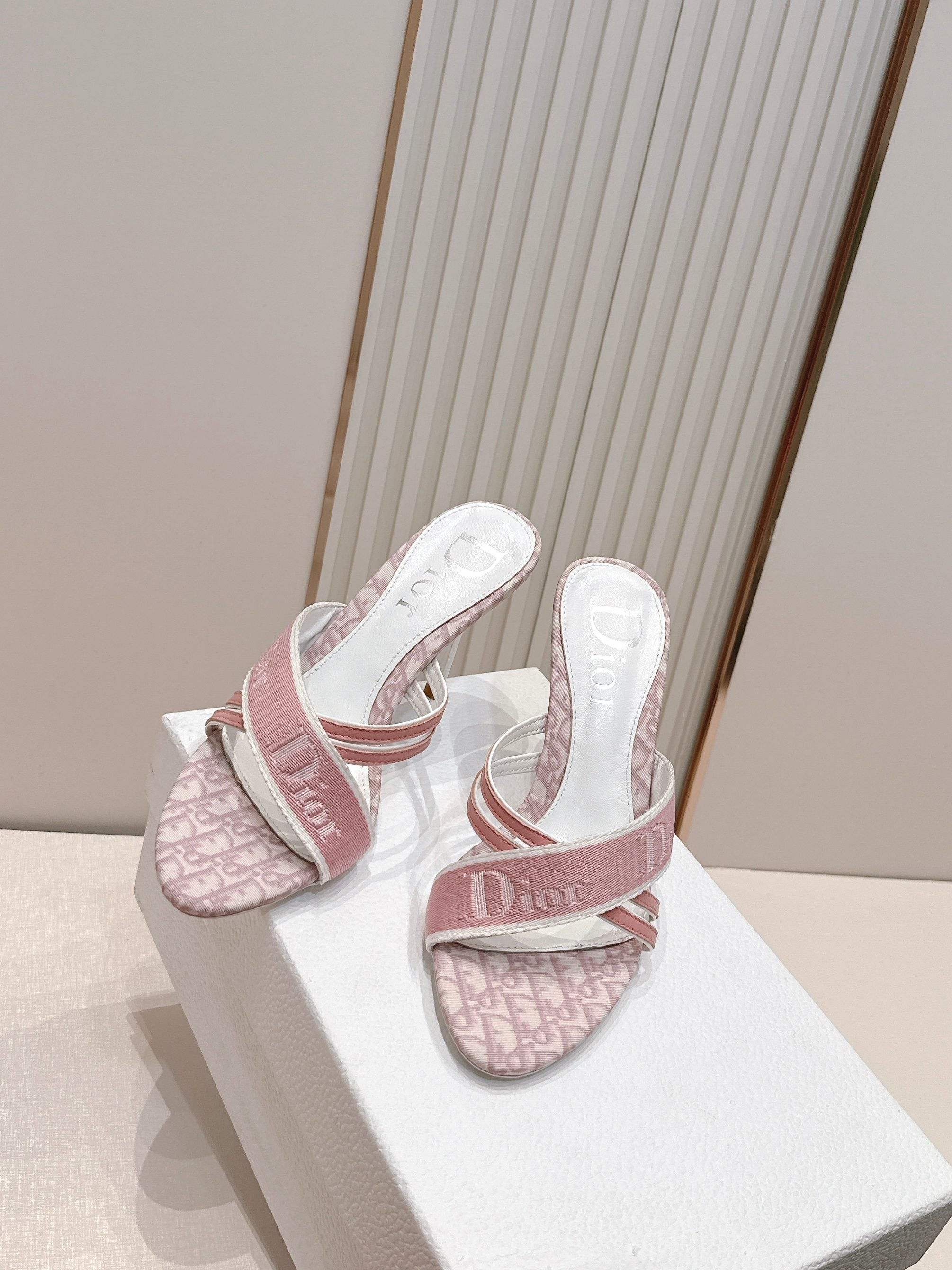Dior 2026 Monogram Sandal 85mm Canvas Leather 844325