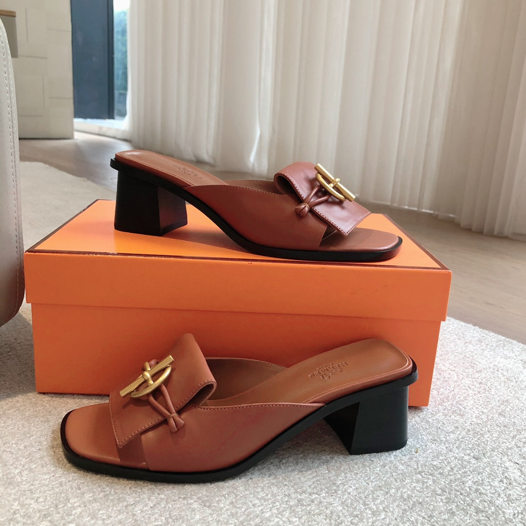 Ilot 50 Sandal Tan Calfskin