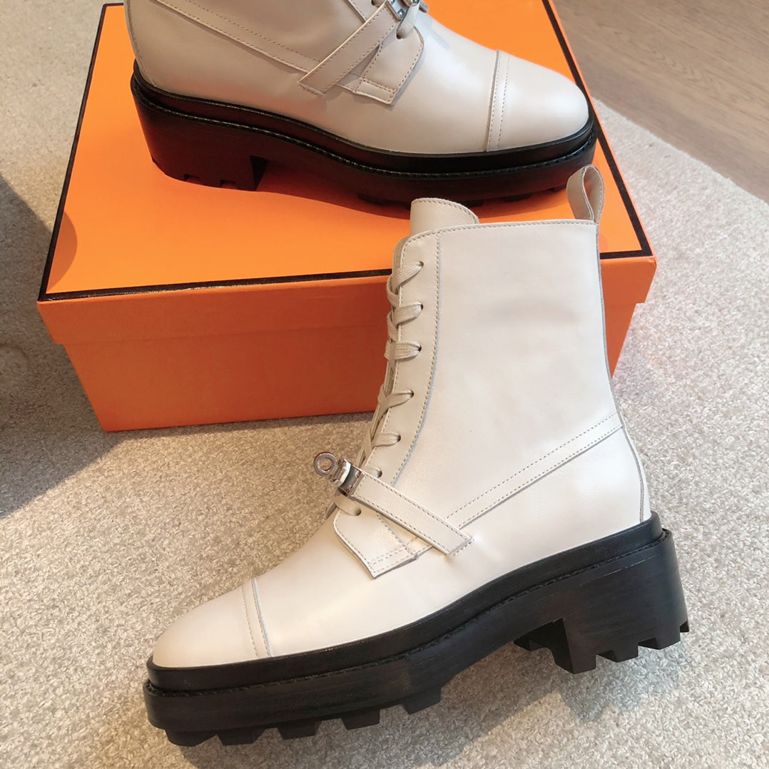 HM Funk Ankle Boot Grey Calfskin