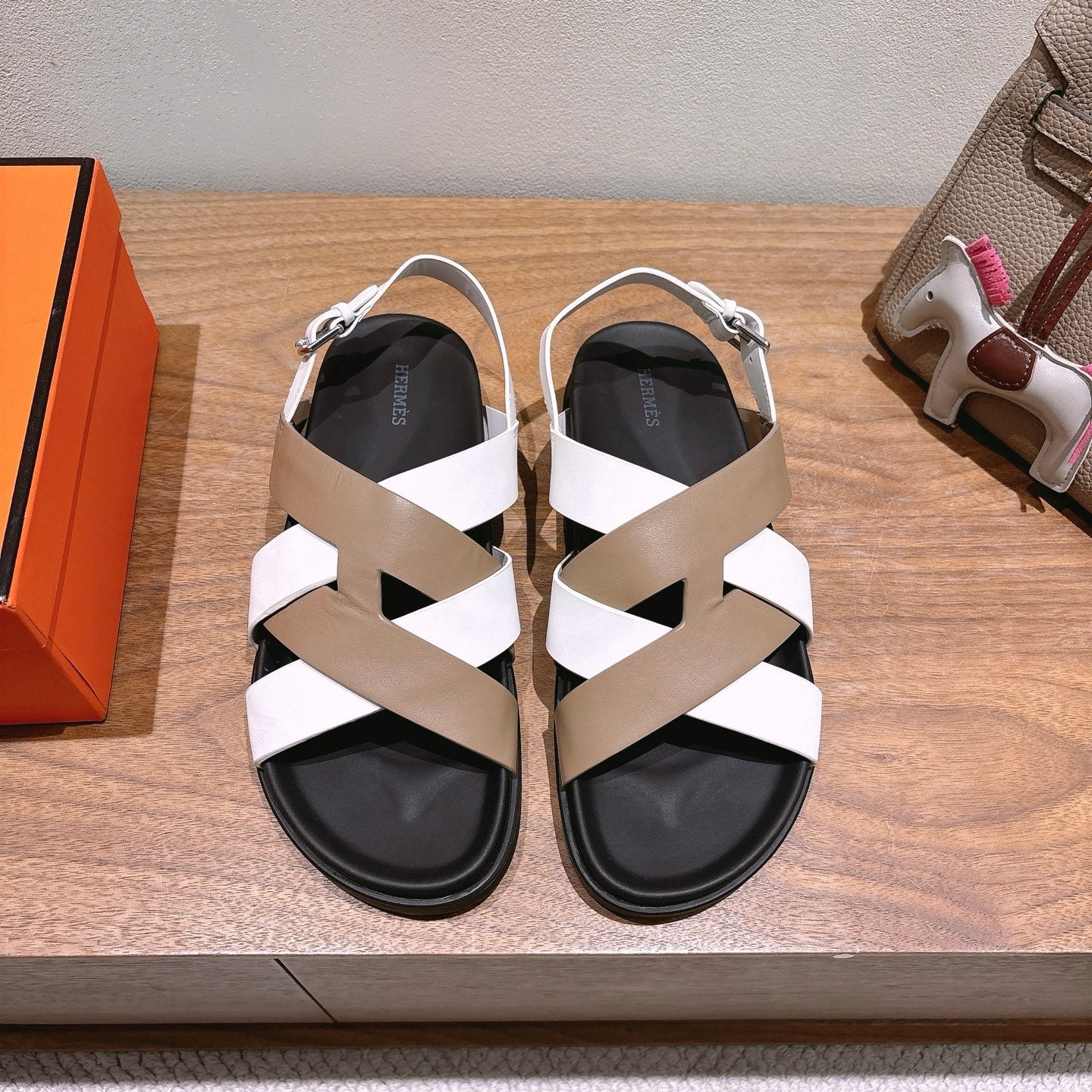 HM 25 Heracles Sandal White Nude Calfskin