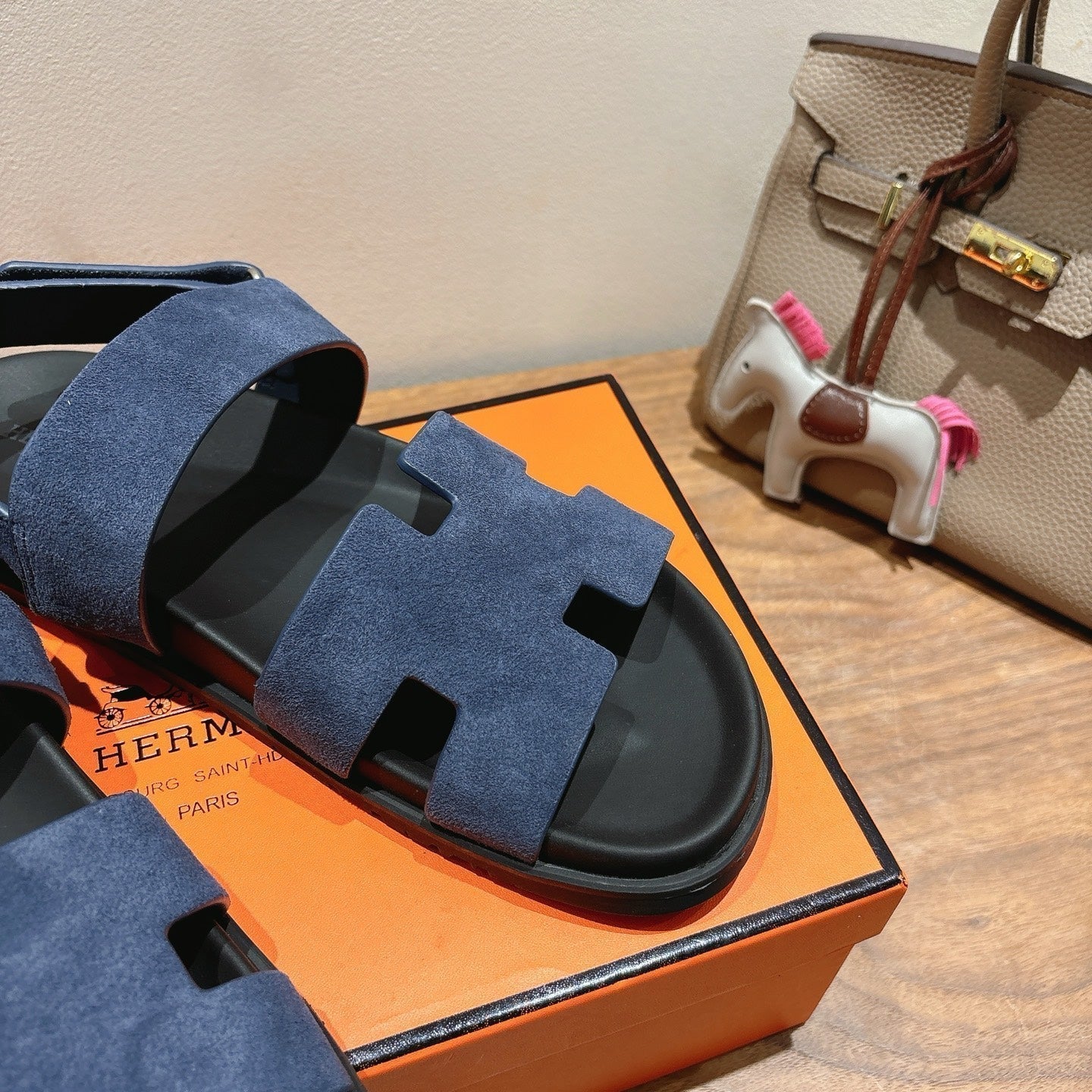 HM Men's 25 Chypre Sandals Blue Suede 651352