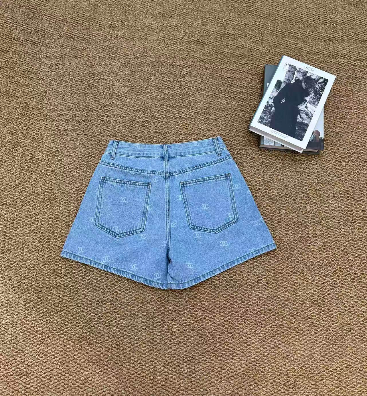 Chanel 2026 Short Demin Blue Cotton 401625