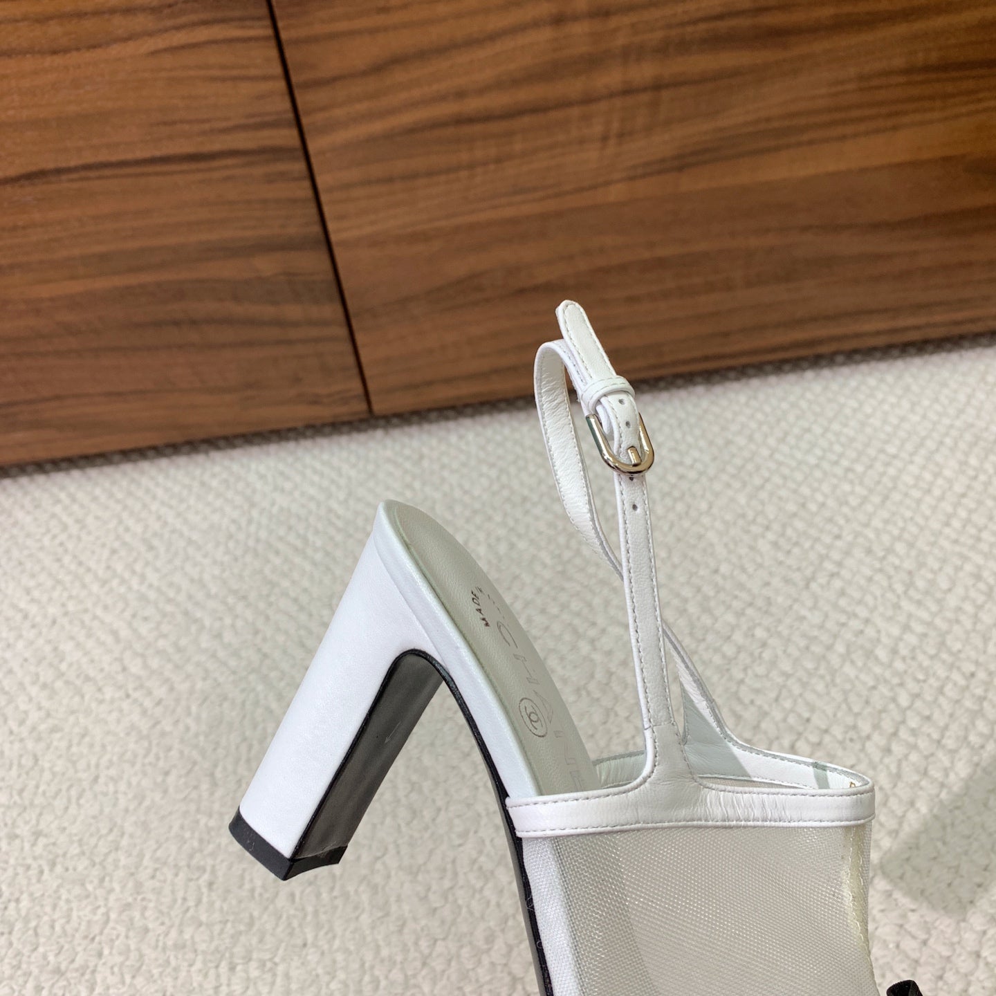 Chanel 2026 Slingback Heels 85mm Mesh Grosgrain 792620
