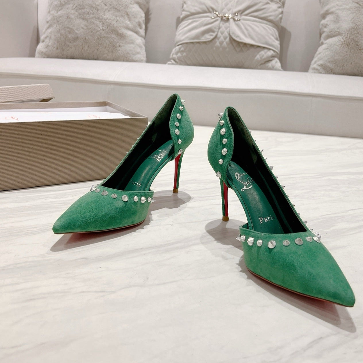 CL 25 Iriza Pumps 8.5cm Green Suede 314904