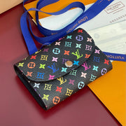 LV x TM Rosalie Coin Purse Black Multicolor Monogram Canvas