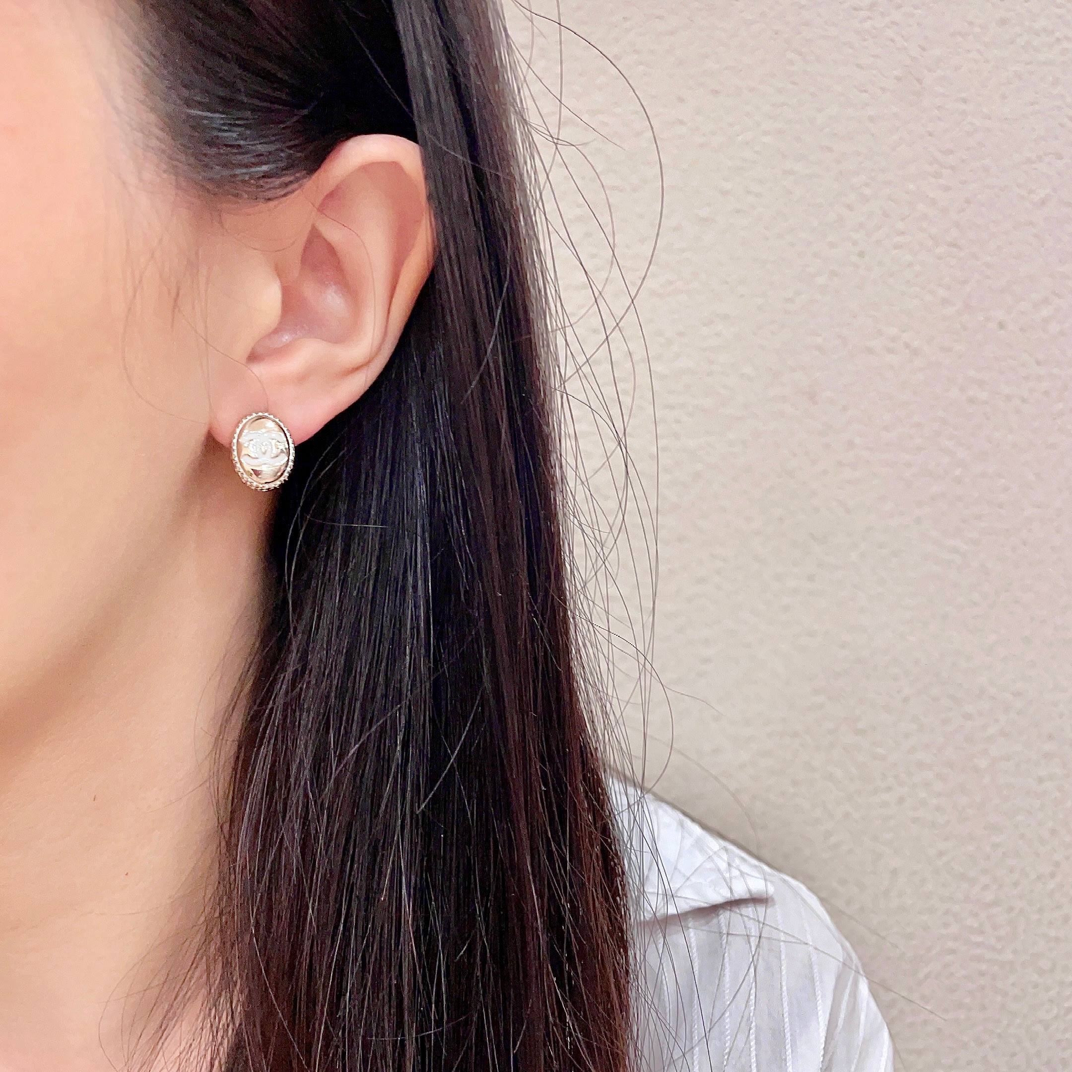 CC Vintage Double C Gold Earrings