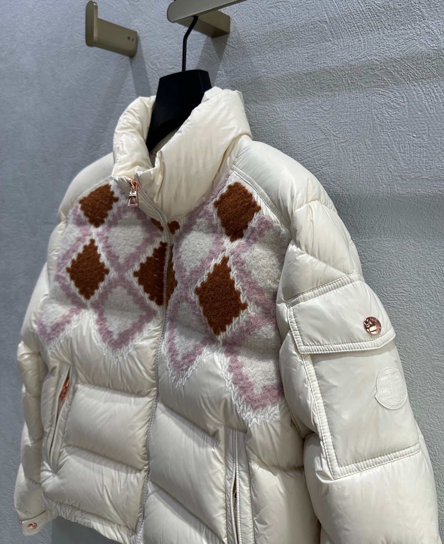 MC 2025 Megara Embroidered Down Jacket Cream Polyamide
