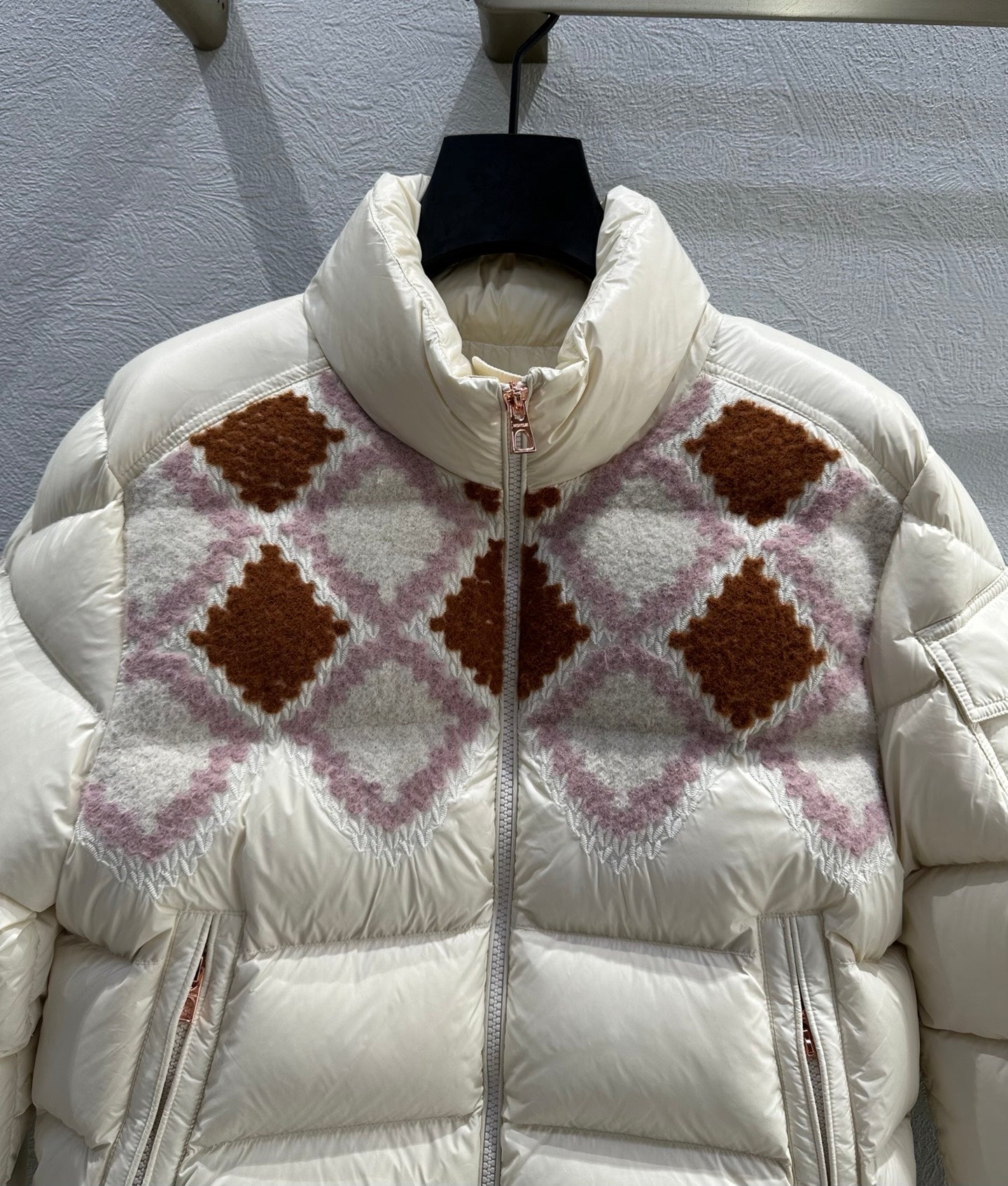 MC 2025 Megara Embroidered Down Jacket Cream Polyamide