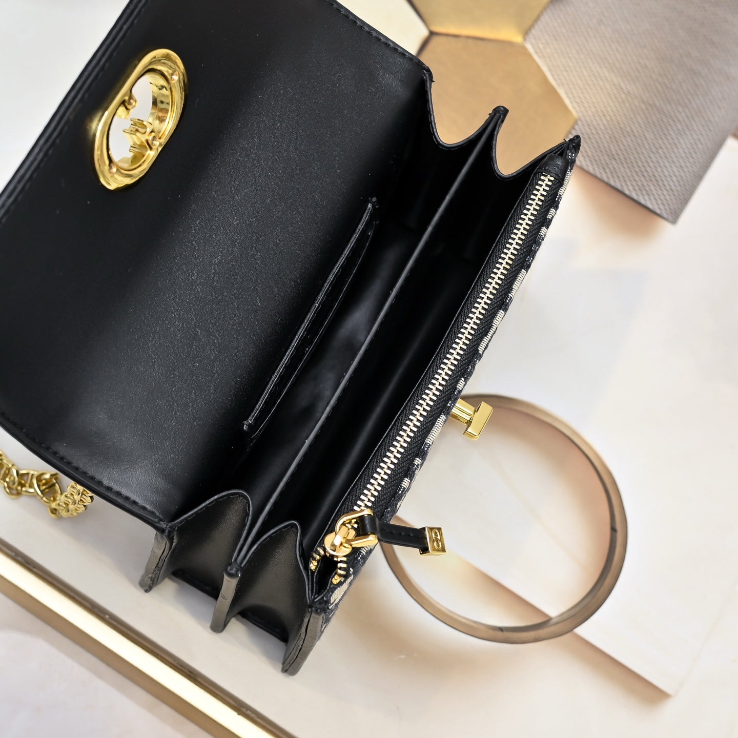 Dior 2026 Miss Caro Mini Bag 18cm Fabric Leather