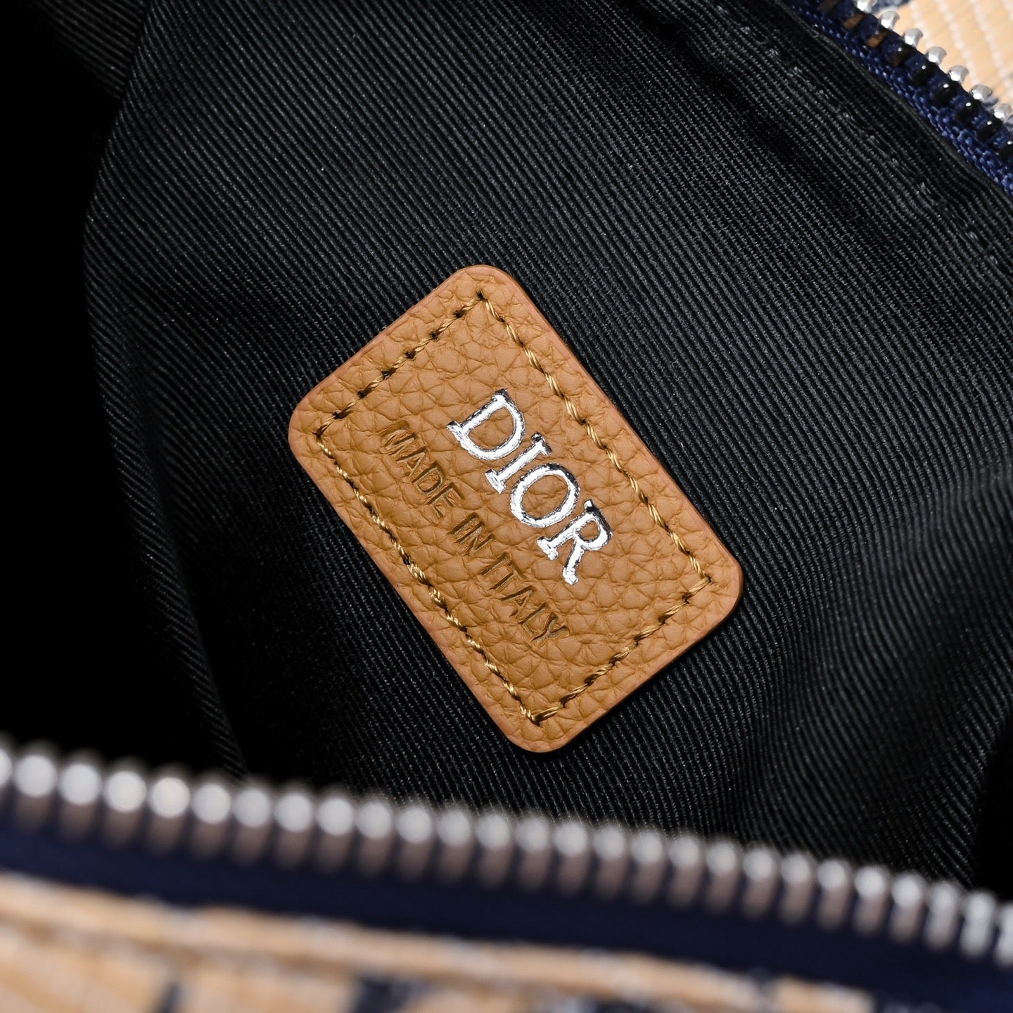 Dior 2026 Saddle Oblique Bag 28.6cm Blue Brown Denim Calfskin