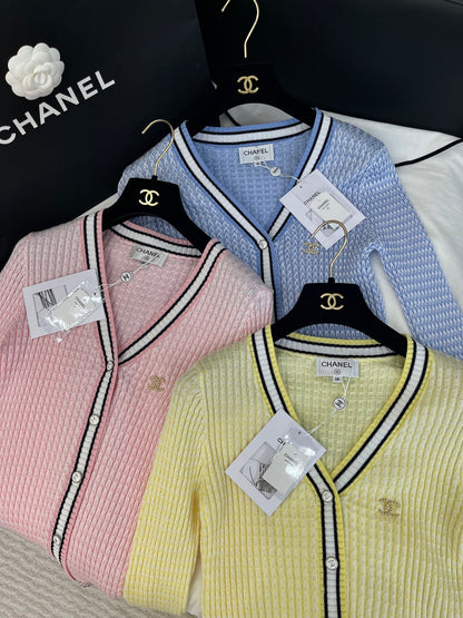CC 25 V-neck Cardigan Wool Tencel Nylon