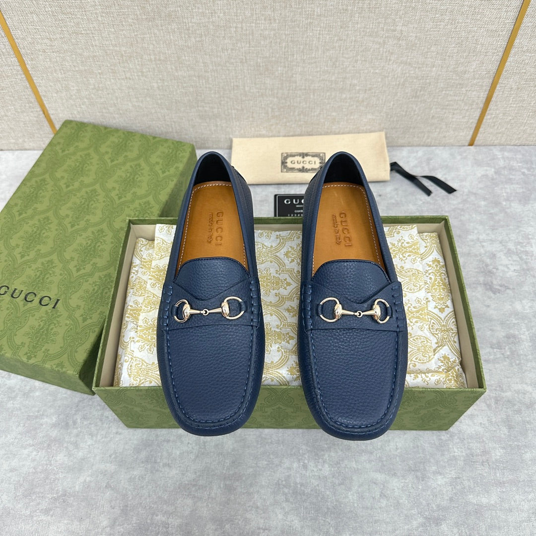 GG Men's Loafer Blue Cowhide 522539