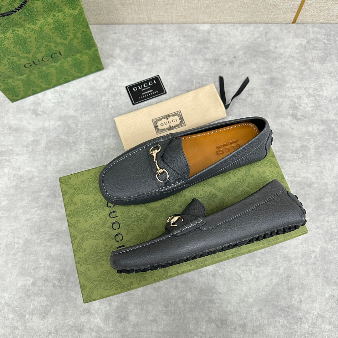 GG Men's Loafer Grey Cowhide 522540